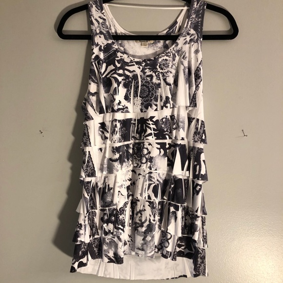 COPY - One World Live and Let Live Black and white Tank - Picture 4 of 11